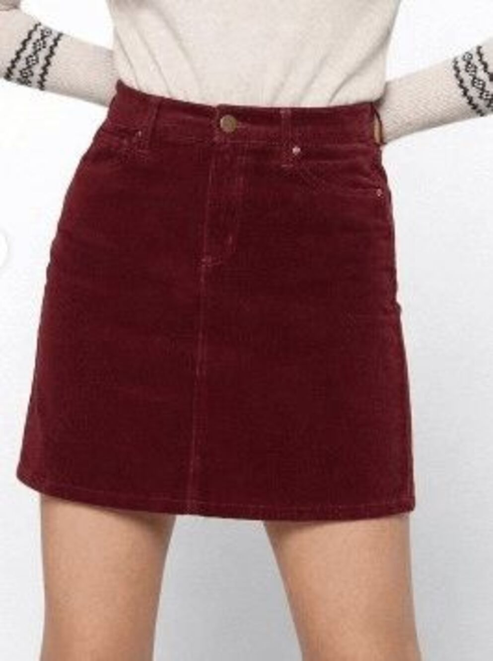 Market & Spruce Women’s Size 14 Burgundy Corduroy Mini Skirt